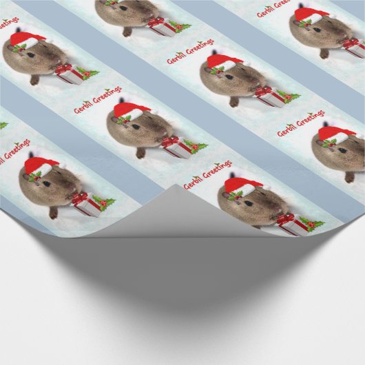 Papier Cadeau Gerbil Salutations Enveloppement Papier (Coin)