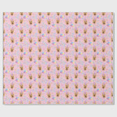 Papier Cadeau German Shepherd Wrapping Paper in Pink (Plat)