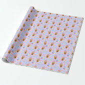 Papier Cadeau German Shepherd Wrapping Paper in Purple (Déroulé)