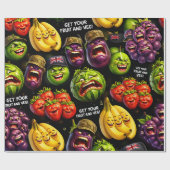 Papier Cadeau Get your fruit and veg premium wrapping paper make (Plat)