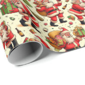 Papier Cadeau Getting into The Holiday Spirit (Coin rond)