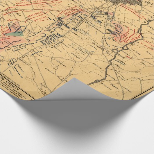 Papier Cadeau Gettysburg et troupe de proximité place le 3 (Coin)