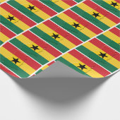 Papier Cadeau GHANA | Étoile noire | Drapeau GHANÉEN (Coin)