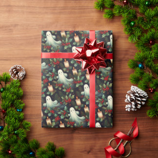 Papier Cadeau Ghoarly Goth Cadeau de Noël Papier Rouleau Goth