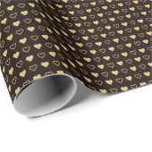 Papier Cadeau Gift package, wrapping paper with gold foil effect (Coin rond)