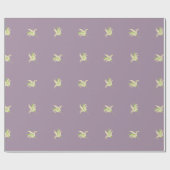 Papier Cadeau Giftwrap chic, lis de la vallée sur le mauve (Plat)