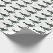 Papier Cadeau Giftwrap :  Oiseaux bleus de bonheur (Coin)