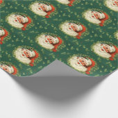 Papier Cadeau Giftwrap :  Père Noël gai (Coin)