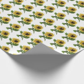 Papier Cadeau Giftwrap : Tournesols (Coin)