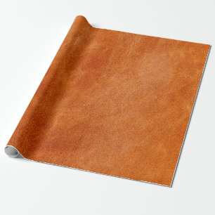 Papier Cadeau Gingembre rustique lisse cuir naturel