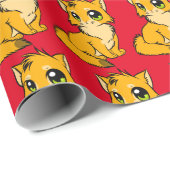 PAPIER CADEAU GINGER CAT ART NOËL LIVRE D'ENVELOPPEMENT DE NOËL (Coin rond)