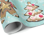 Papier Cadeau Gingerbread Angel Christmas Cookie (Coin rond)