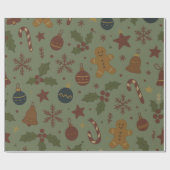 Papier Cadeau Gingerbread Christmas Paper (Plat)