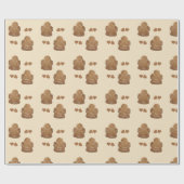 Papier Cadeau Gingerbread Cookie Ajouter votre Angel Vanilla cou (Plat)