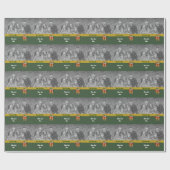 Papier Cadeau Gingerbread Cookie Hommes Modèle photo de vacances (Plat)