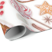 Papier Cadeau Gingerbread Cookies Candyland (Coin rond)