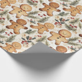 Papier Cadeau Gingerbread Homme Cookie (Coin)