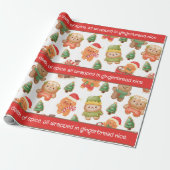 Papier Cadeau Gingerbread Homme Noël (Déroulé)