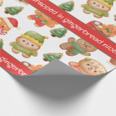 Papier Cadeau Gingerbread Homme Noël (Coin)