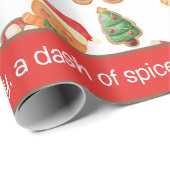 Papier Cadeau Gingerbread Homme Noël (Coin rond)