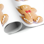 Papier Cadeau Gingerbread Homme Noël 4Bern (Coin rond)