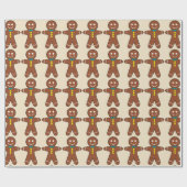 Papier Cadeau Gingerbread Hommes Cookies (Plat)