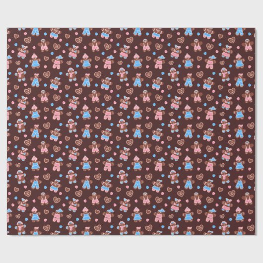 Papier Cadeau Gingerbread Joy (Plat)