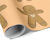 Papier Cadeau GingerBread Man Christmas Cookie (Coin rond)