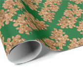 Papier Cadeau Gingerbread Man Christmas Cookie Holiday Baking (Coin rond)