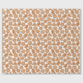 Papier Cadeau Gingerbread Man Cookie Christmas Motif Cadeau (Plat)