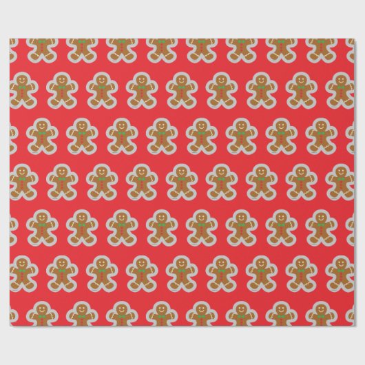 Papier Cadeau Gingerbread Man Making The Angel In The Snow  (Plat)