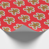 Papier Cadeau Gingerbread Man Making The Angel In The Snow  (Coin)