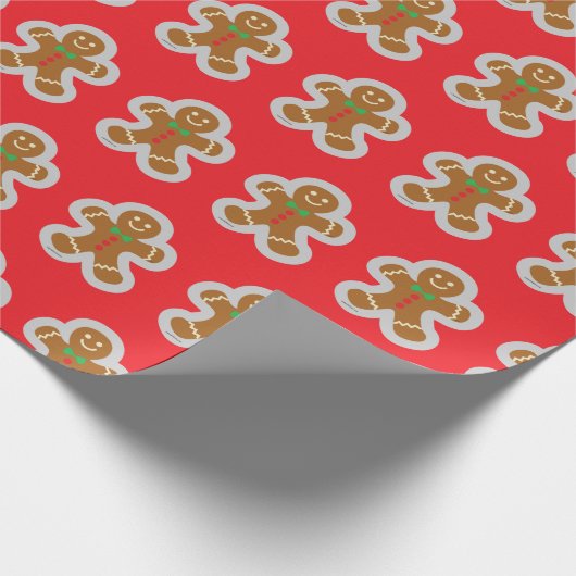 Papier Cadeau Gingerbread Man Making The Angel In The Snow (Coin)