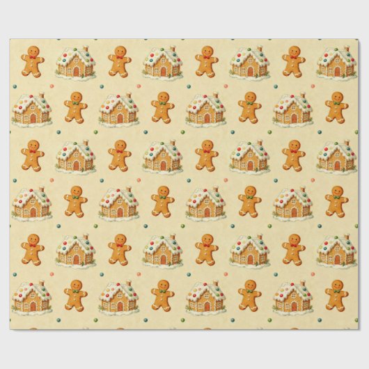 Papier Cadeau Gingerbread Men (Plat)