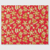 Papier Cadeau Gingerbread Sucre Cookies (Plat)