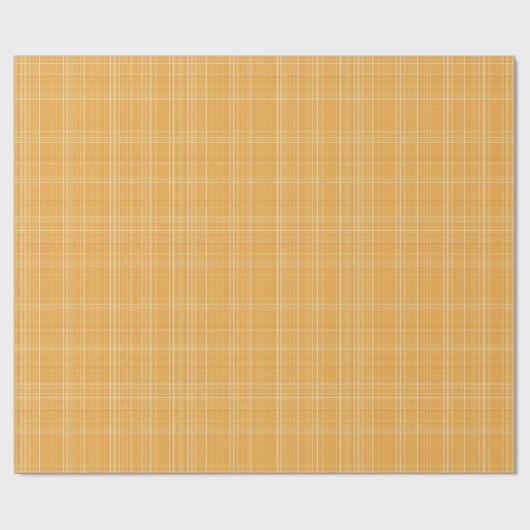 Papier Cadeau Gingham à carreaux dorés subtils (Plat)
