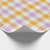 Papier cadeau - Gingham à fleurs coniques (Coin)