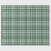 Papier Cadeau Gingham Aquarelle Vert (Plat)