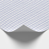 Papier Cadeau Gingham Bleu Aquarelle (Coin)