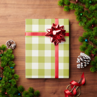 Papier cadeau Gingham Chartreuse