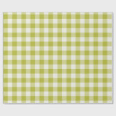 Papier cadeau Gingham Chartreuse (Plat)
