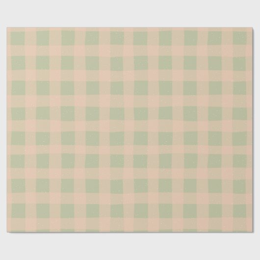 Papier Cadeau Gingham Check Pattern with White Speckles (Plat)
