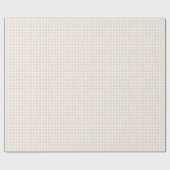 Papier Cadeau Gingham Classique Beige (Plat)