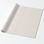 Papier Cadeau Gingham Classique Beige (Déroulé)