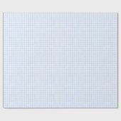 Papier Cadeau Gingham Classique Bleu Poussiéreux (Plat)