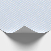Papier Cadeau Gingham Classique Bleu Poussiéreux (Coin)