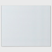 Papier Cadeau Gingham Classique de Printemps | Bleu Poudre (Plat)
