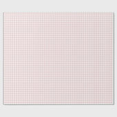 Papier Cadeau Gingham Classique de Printemps | Douce Rose (Plat)