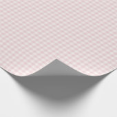 Papier Cadeau Gingham Classique de Printemps | Douce Rose (Coin)