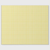 Papier Cadeau Gingham Classique Jaune Doré (Plat)
